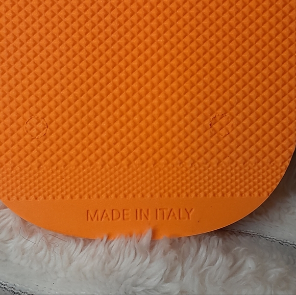 BOSS By Hugo Boss Men's Orange Logo Thong Sandal Size 10/11 - Picture 6 of 9